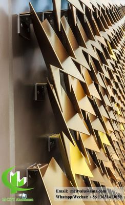 Good price Metal aluminum panel leave shape for building cladding with gold color online