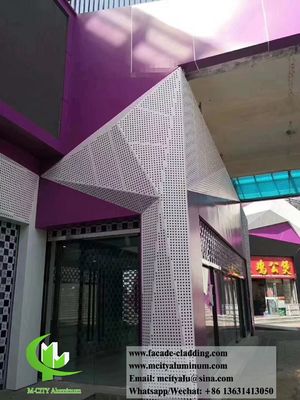 Good price 3mm Thick Powder Coated Aluminum Cladding Panel with Custom RAL Colors for Perforated Metal Facade online