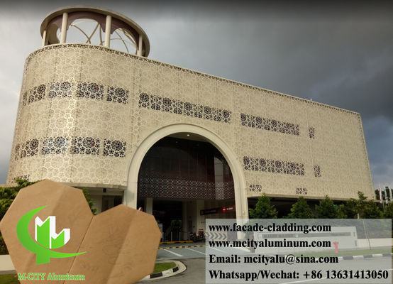 Good price Powder Coated Perforated Aluminum Facade with Custom RAL Colors and Laser Cut Patterns online