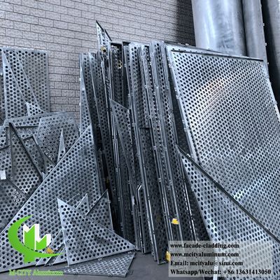 Good price CNC punching perforated aluminum panel with customized RAL colors and 1.5mm to 10mm thickness for facade cladding online