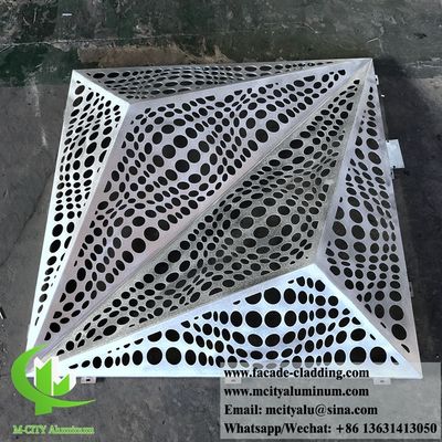 Good price Customized Size 3D Perforated Aluminum Panel with Powder Coated RAL Color Options for Facade Cladding online