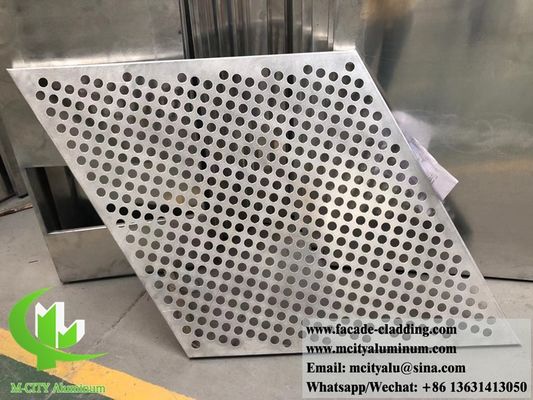 Good price Powder Coated Perforated Aluminum Facade 1200x2000mm Anti Rust Decorative Screen online