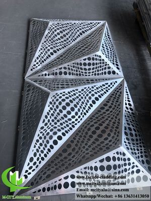 Good price Powder Coated Perforated Aluminum Facade Panel 1200x2400mm CNC Laser Cut for Wall Decoration online