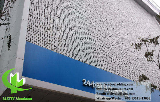 Good price Powder Coated Perforated Aluminum Facade with Custom RAL Colors and Laser Cutting Technology online