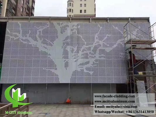 Good price Powder Coated Perforated Aluminum Facade with Customizable RAL Colors and Laser Cutting Technology online