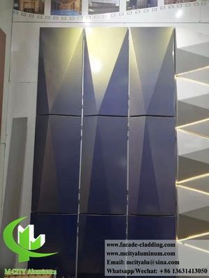 Good price 3D Aluminum Cladding Powder Coated Facade Panel with Customizable RAL Colors and Perforated Design online