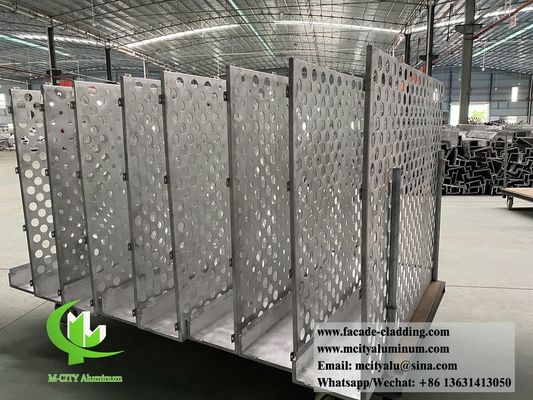 Good price Customized Round Holes Pattern Perforated Aluminum Facade with Powder Coated Surface in 1200x2000mm Size online