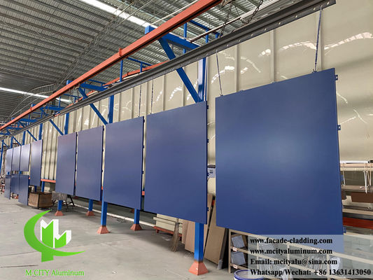 Good price 3mm Solid Aluminum Wall Panel For Building Cladding Facade Interior And Exterior Decoration PVDF Blue Color online