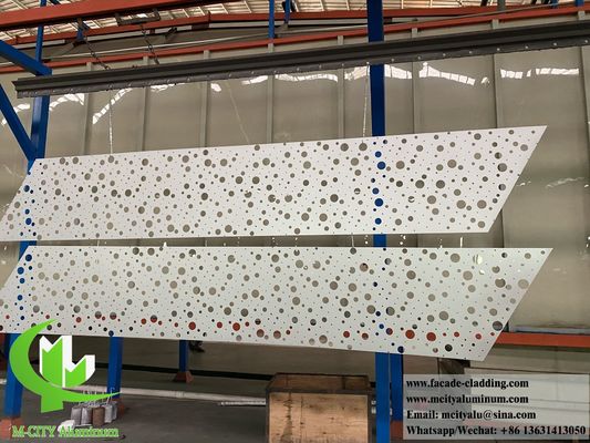 Good price PVDF Silver Color Perforated Aluminum Facade with Round Holes Design and Customizable Sizes online