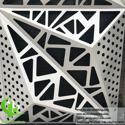 Good price 1m x 1m metal facade aluminum cladding 2mm thickness sliver color 3D cladding panels online