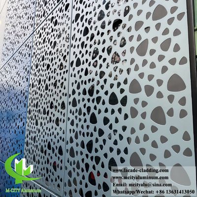 Good price 3mm PVDF Coated Perforated Aluminum Facade Panel with Customizable Designs for Wall Cladding online