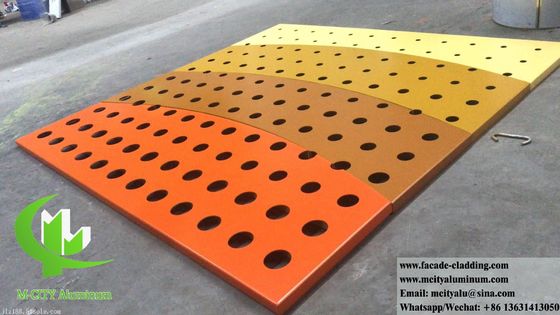 Good price PVDF Coated Perforated Aluminum Facade Panel with Customizable RAL Colors and CNC Turret Punching online