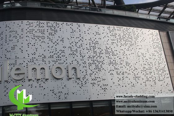 Good price PVDF Coated Perforated Aluminum Facade with Customizable Design and 3mm Thickness online
