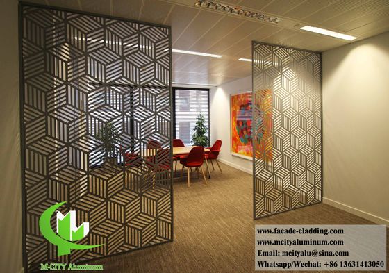 Good price Metal Screen Laser Cut Aluminum Screen 10 Mm Bronze Color For Room Divider Decoration online
