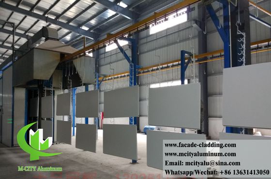 Good price Solid Aluminum Cladding Metal Panels For Wall Cladding Facade PVDF Coating Grey Color online