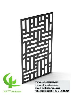 Good price Laser Cut 5mm Thickness Powder Coated Aluminum Privacy Screen Decorative Panel for Facade Cladding online