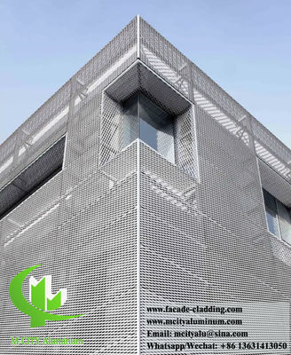 Good price PVDF White Color Perforated Aluminum Facade Panel with Corrugated Mesh Design for Outdoor Decoration online