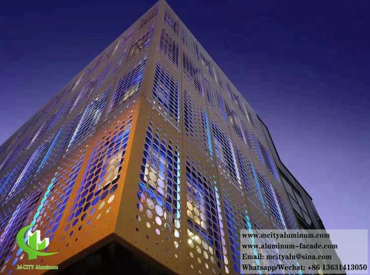 Good price Powder Coated Perforated Aluminum Facade Panel 1200x2400mm CNC Laser Cut for Building Facades online