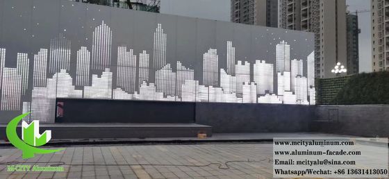 Good price Powder Coated Perforated Aluminum Facade Panel with Customizable RAL Colors and CNC Laser Cutting for Architectural Metal Screen online