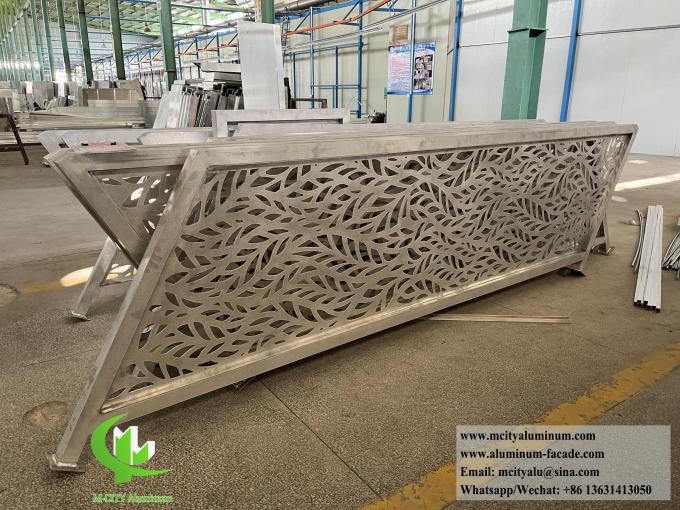Laser Cut Metal Fence With 50x50 Frame Aluminum Sheet Exterior Decoration