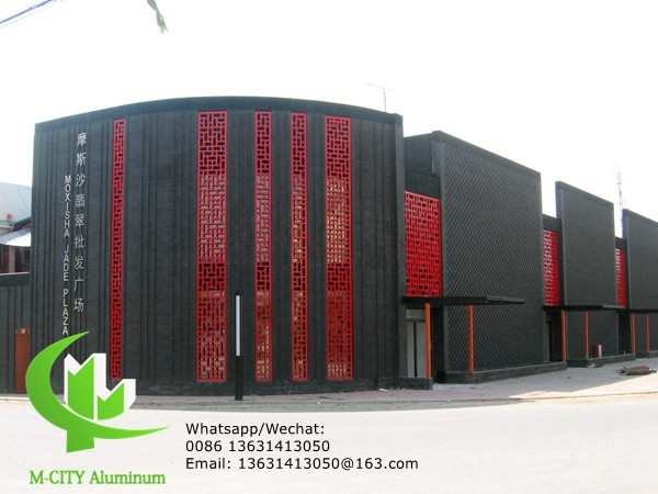 aluminum veneer sheet laser cutting metal facade cladding panel 2.5mm thickness for hotel decoration