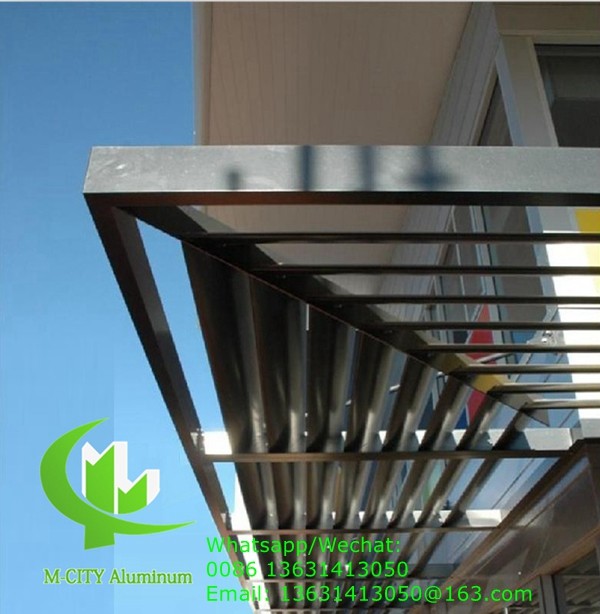awning sunshade solar shading Fixed sun louver Architectural Aerofoil profile aluminum louver  for window sunshade