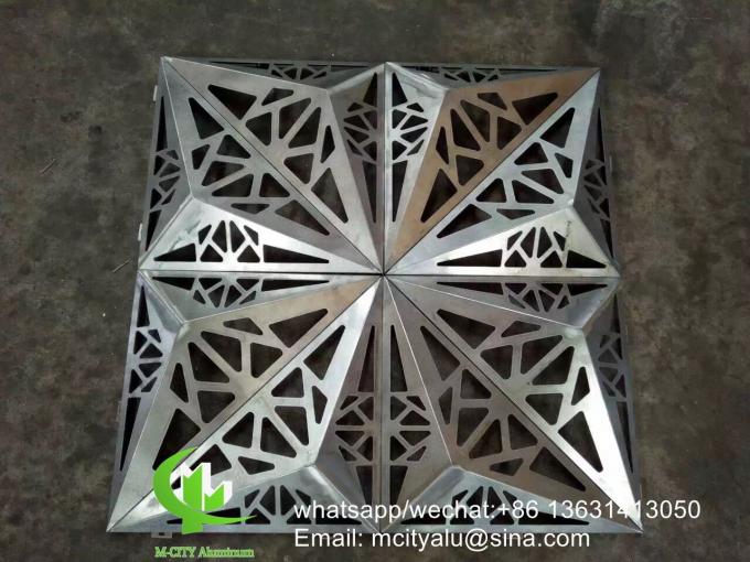 Laser cut panel hollow panel flower rose design 2.5mm Metal aluminum cladding for wall