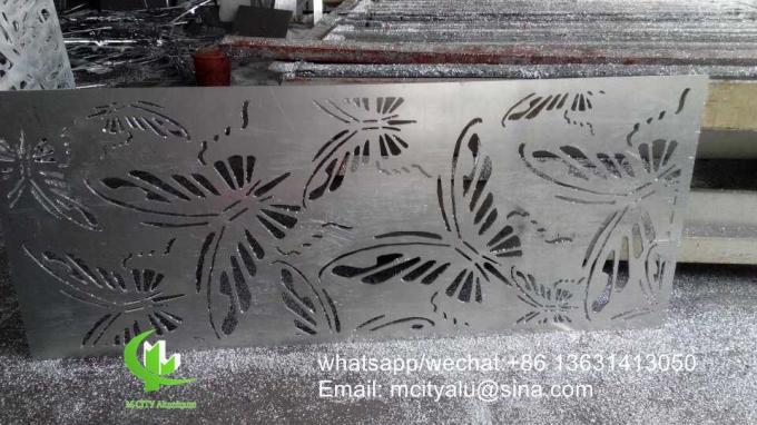 Laser cut panel hollow panel flower rose design 2.5mm Metal aluminum cladding for wall