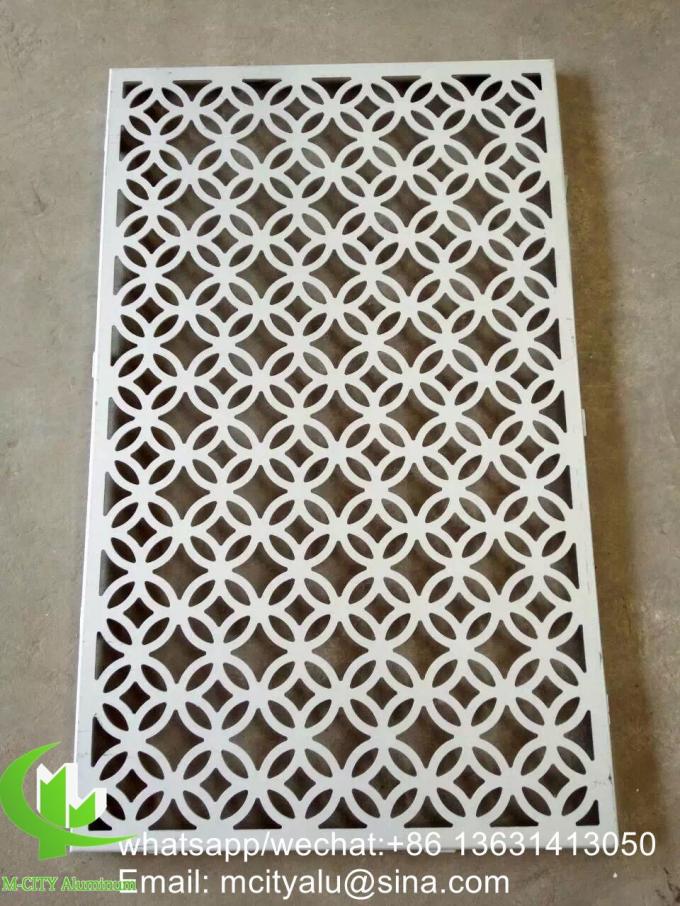 Aluminum perforated sheet for facade curtain wall fence with 2mm thickness pvdf paint