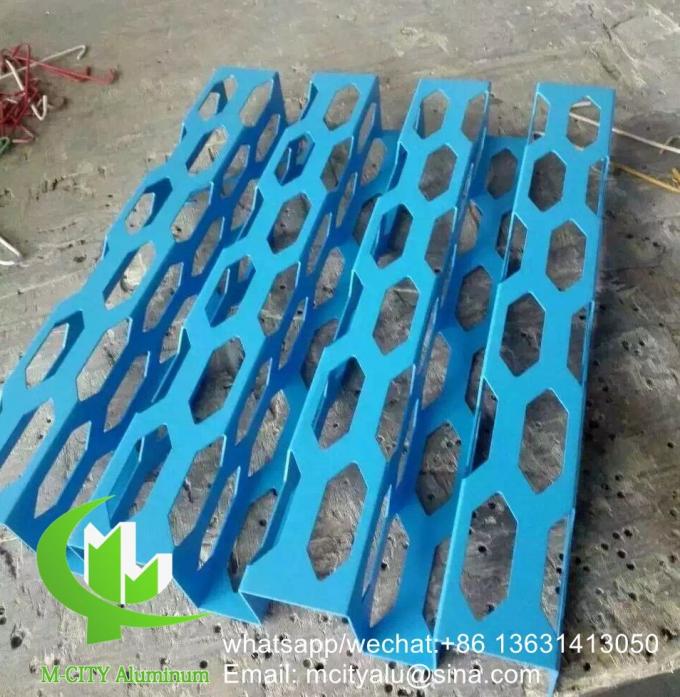 custom made aluminum solid cladding panel with perforation hole for facade curtain wall