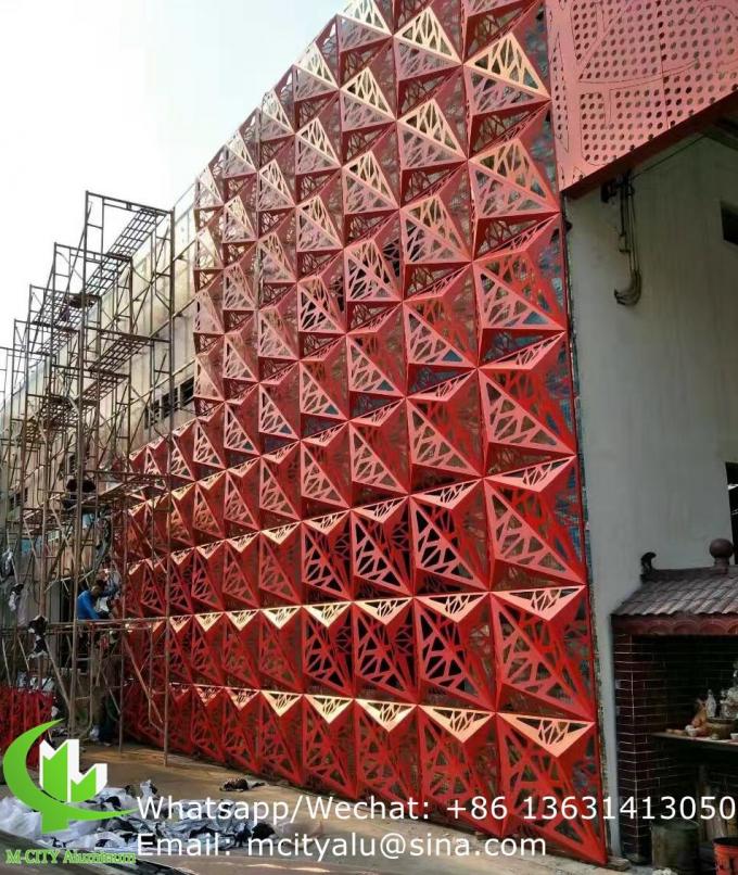 Aluminum perforated decoration for light with 2mm thickness pvdf paint
