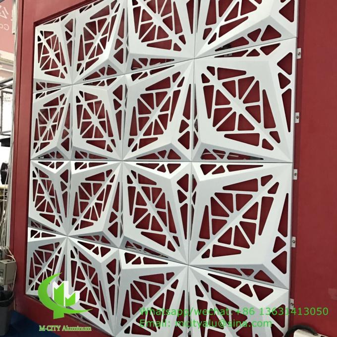Aluminum punching screen for facade curtain wall with 3mm thickness powder coated