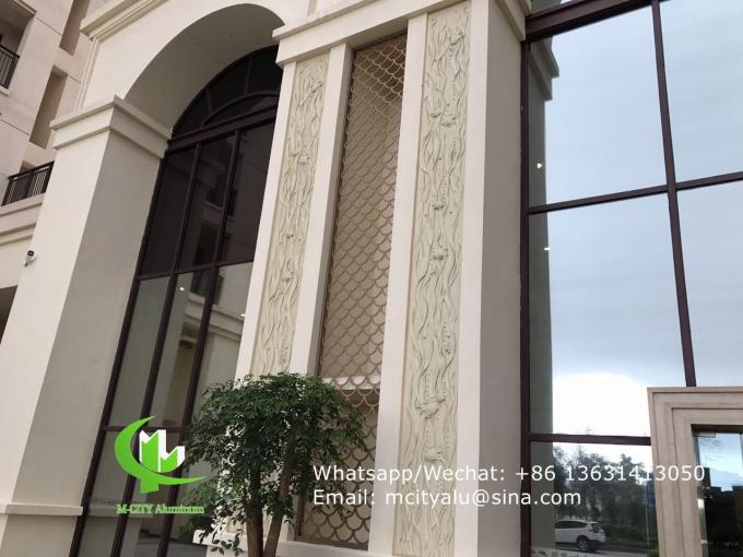 Aluminum perforated sheet for facade curtain wall fence with 2mm thickness pvdf paint