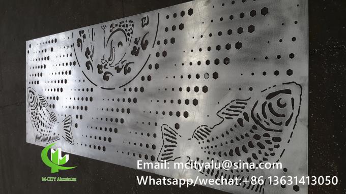 Aluminum hollow wall panel for curtain wall facade cladding wall panel with 2mm thickness perforated screen