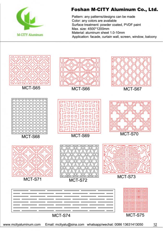 Aluminum perforated panel sheet metal facade cladding panel 2.5mm ...