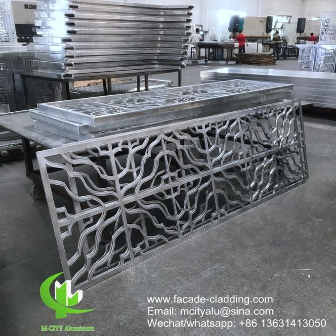 Metal aluminum laser cut panel used for window screen with frame 10mm thickness