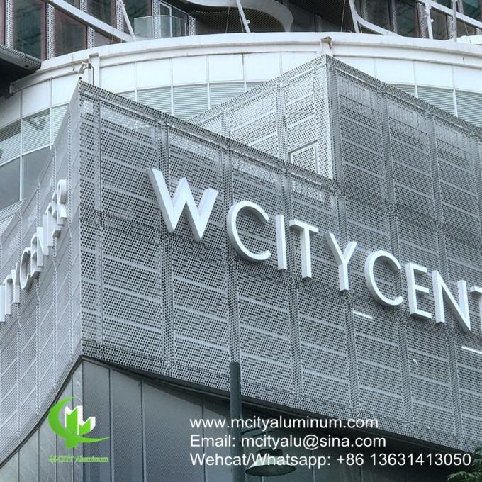 metal perforated aluminum panel curtain wall aluminum solid panel facade cladding for facade covering