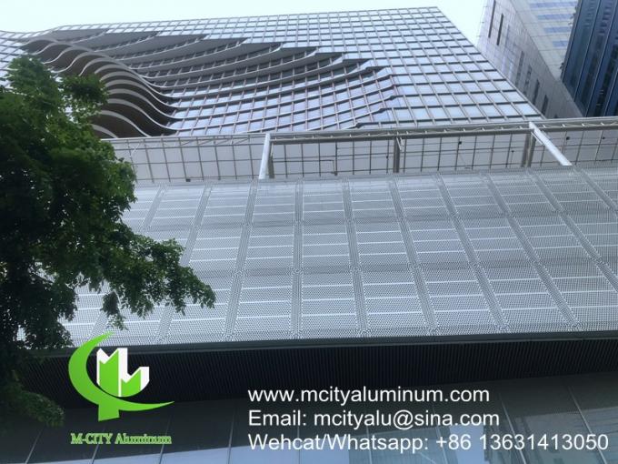 PVDF Metal aluminum punching panel used for building facade decoration