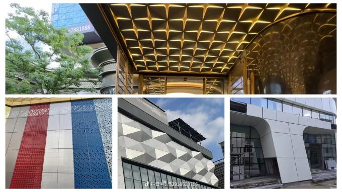 3D Metal Cladding Panels with LED and PVDF Coating