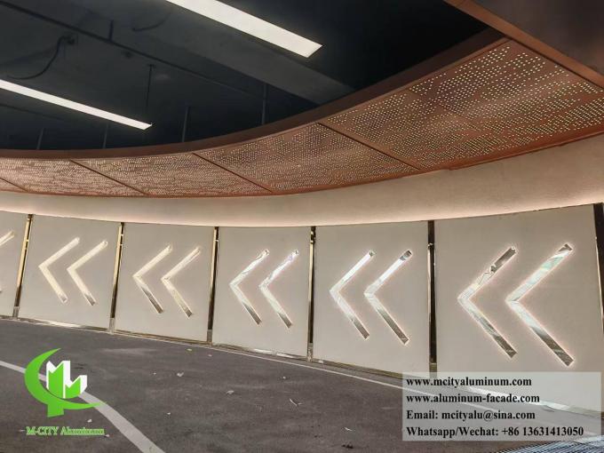 Backlit Perforated Aluminum Ceiling with LED