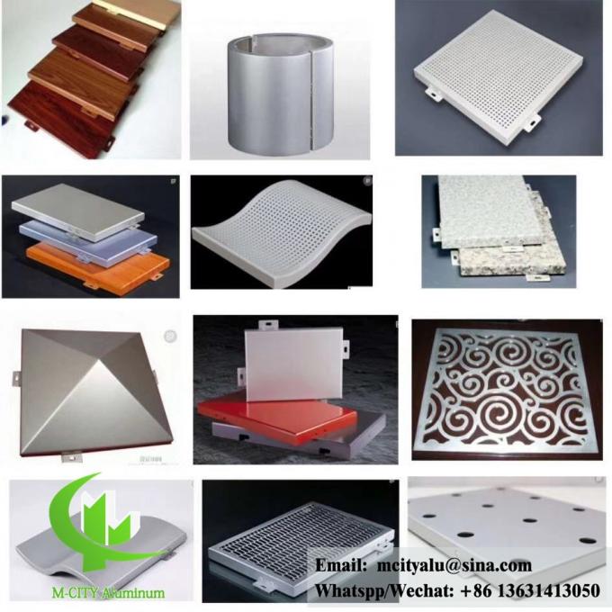 Architectural facade aluminum cladding sheet 1200x2400mm 3mm thickness