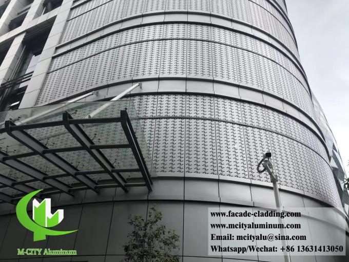 CNC perforated sheet metal panel Outdoor aluminium sheet facade cladding for facade exterior cladding