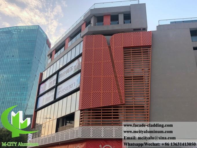 External laser cut Perforated metal cladding aluminium facades for building architectural decoration