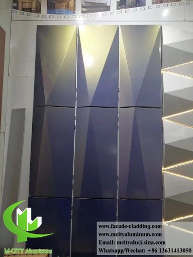 3D shape aluminum facades metal screen aluminum wall cladding powder coated