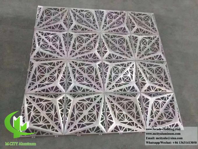3D shape Perforated wall cladding aluminum metal sheet anti rust metal screen