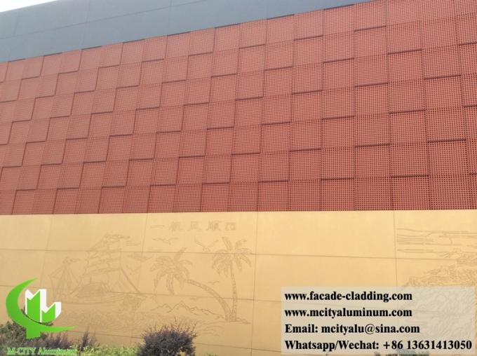 Exterior Metal patterned aluminum facade cladding metal curtain wall decoration