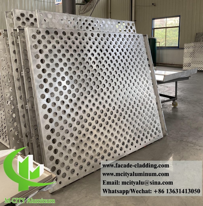 Decorative perforated metal screen aluminium panels for wall cladding